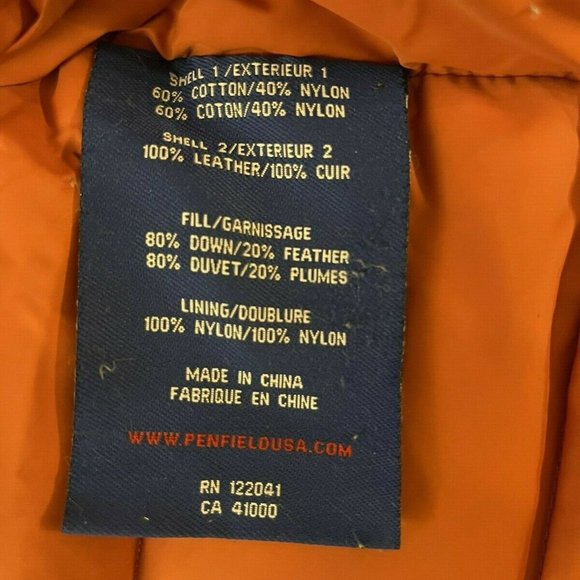 Vintage Penfield Olive Drab Stapleton Down Vest Sz S - Picture 9 of 10